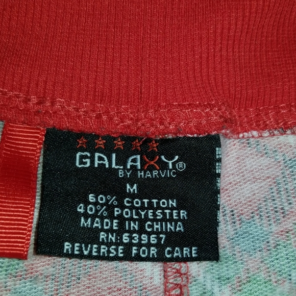 👖Mens Plaid Jogger Pants, M, Drawstring, Knit, pockets,Galaxy by Harvic - Picture 3 of 3